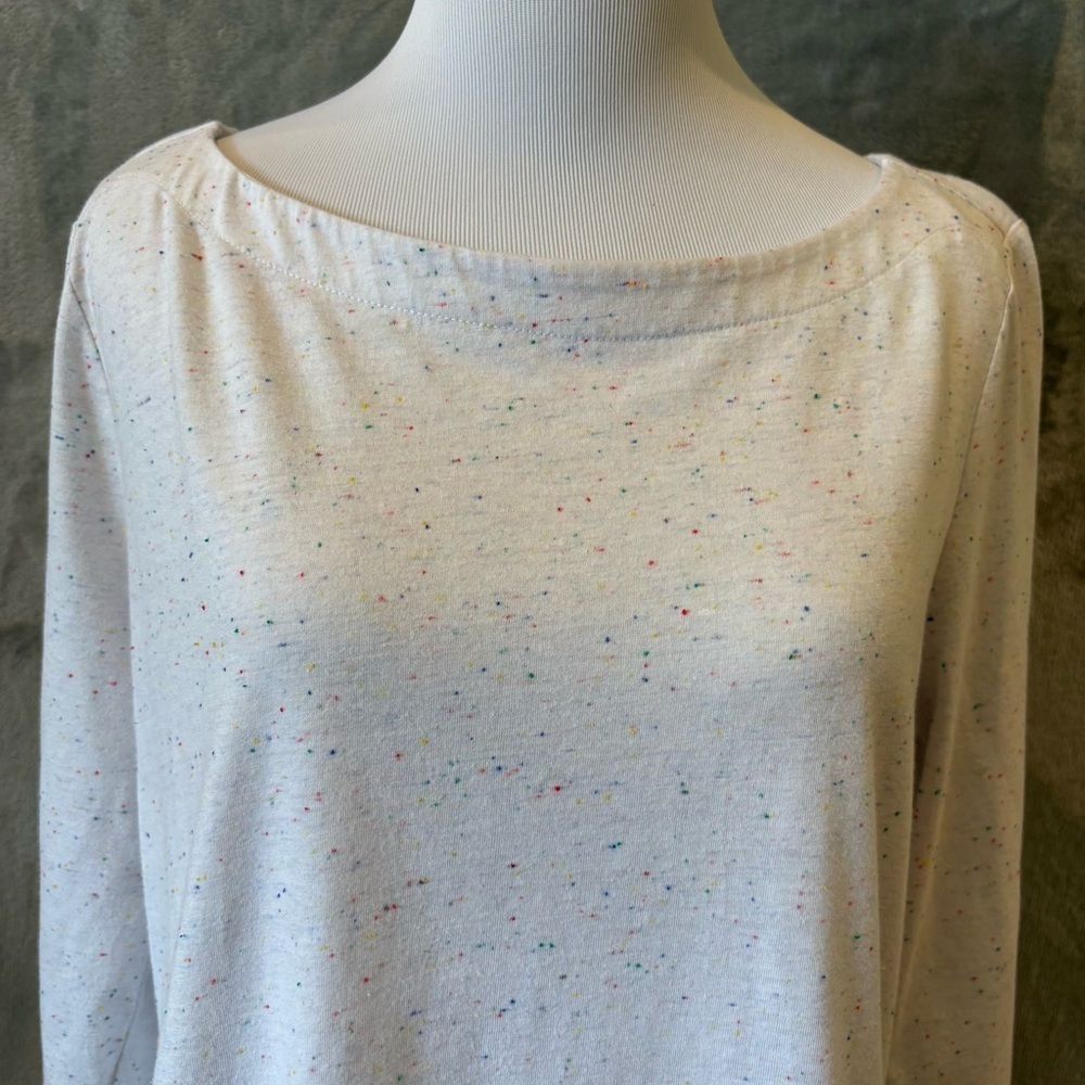 LOFT Confetti Party Casual Tee Wmn’s Sz L - Picture 2 of 8